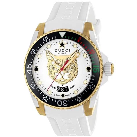 gucci dive watch white